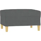 vidaXL Voetenbank 70x55x41 cm stof donkergrijs