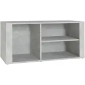 vidaXL Schoenenkast 100x35x45 cm bewerkt hout betongrijs