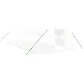 vidaXL Tuinkas met stalen frame 56 m² 14x4x2 m wit