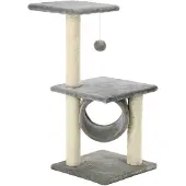 vidaXL Kattenkrabpaal met sisal krabpalen 65 cm grijs