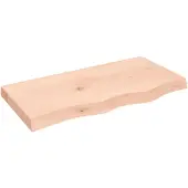 vidaXL Tafelblad 80x40x(2-6) cm onbehandeld massief eikenhout