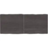 vidaXL Tafelblad natuurlijke rand 140x60x(2-4)cm eikenhout donkerbruin