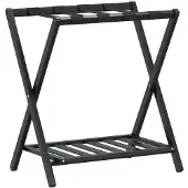 vidaXL Bagagerek 68x38x58 cm bamboe zwart
