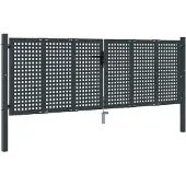 vidaXL Tuinpoort Antraciet 300x100 cm Staal