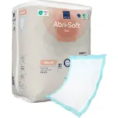 Abena Abri-Soft Basic Wegwerp Onderleggers Incontinentie - 60 Onderleggers - Voor bescherming van Matras, Bank of Stoel - Tot 800ml absorptie - Waterdicht - Duurzaam - 40 x 60 cm