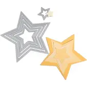 SIZZIX Framelits Die Set Sterren, 5 stuks