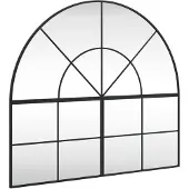 vidaXL Wandspiegel boog 100x90 cm ijzer zwart