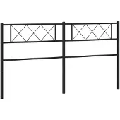 vidaXL Vervangend hoofdbord 193 cm metaal zwart