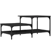 vidaXL Salontafel 100x50,5x45 cm bewerkt hout zwart