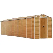 vidaXL Tuinschuur 191x810x198 cm gegalvaniseerd staal lichtbruin