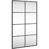 vidaXL Wandspiegel rechthoekig 50x80 cm ijzer zwart