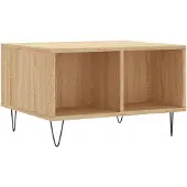 vidaXL Salontafel 60x50x36,5 cm bewerkt hout sonoma eikenkleurig