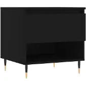 vidaXL Salontafel zwart, 50x46x50 cm, houtvezel
