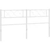 vidaXL Vervangend hoofdbord 193 cm metaal wit