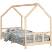 vidaXL Kinderbedframe 90x200 cm massief grenenhout