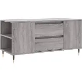 vidaXL Salontafel 102x44,5x50 cm bewerkt hout grijs sonoma eikenkleur