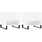 vidaXL Salontafels, 2 stuks, wit, 50x46x50 cm, houtvezel