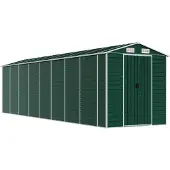 vidaXL Tuinschuur 191x725x198 cm gegalvaniseerd staal groen