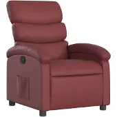 vidaXL Fauteuil verstelbaar kunstleer wijnrood