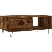vidaXL Salontafel 90x50x36,5 cm bewerkt hout gerookt eikenkleurig