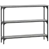 vidaXL Wandtafel 100x22,5x75 cm bewerkt hout grijs sonoma eikenkleurig