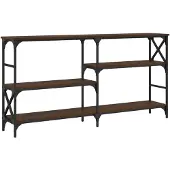 vidaXL Wandtafel 150x29x76,5 cm bewerkt hout bruin eikenkleur
