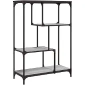 vidaXL Boekenrek 81x36x115 cm bewerkt hout en staal grijs sonoma