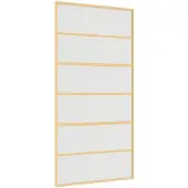 vidaXL Schuifdeur 102,5x205 cm mat ESG-glas en aluminium goudkleurig