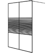 vidaXL Inloopdouchewand 140x195 cm transparant ESG-glas zwart