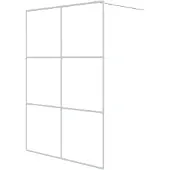 vidaXL Inloopdouchewand 140x195 cm transparant ESG-glas wit