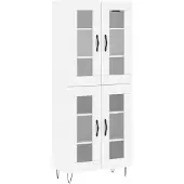 vidaXL Hoge kast 69,5x34x180 cm bewerkt hout wit