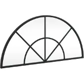 vidaXL Wandspiegel boog 60x30 cm ijzer zwart