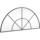vidaXL Wandspiegel boog 100x50 cm ijzer zwart