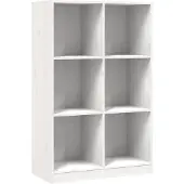 vidaXL Boekenkast 70x33x110 massief grenenhout wit