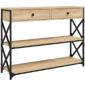 vidaXL Wandtafel 100x28x75 cm bewerkt hout sonoma eikenkleurig
