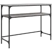 vidaXL Wandtafel 100x35,5x75 cm bewerkt hout grijs sonoma eikenkleurig