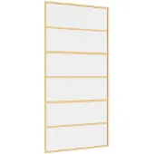 vidaXL Schuifdeur 102,5x205 cm helder ESG-glas en aluminium goudkleur