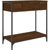 vidaXL Wandtafel 75x34,5x75 cm bewerkt hout bruin eikenkleur