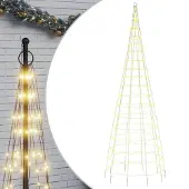 vidaXL LED-kerstboom, 550 LED's, warm wit licht, 300 cm