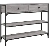 vidaXL Wandtafel 100x25x75 cm bewerkt hout grijs sonoma eikenkleurig