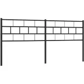 vidaXL Vervangend hoofdbord 200 cm metaal zwart