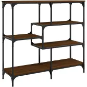 vidaXL Wandtafel 103x32x95 cm bewerkt hout bruin eikenkleur