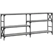 vidaXL Wandtafel 180x29x76,5 cm bewerkt hout grijs sonoma eikenkleurig