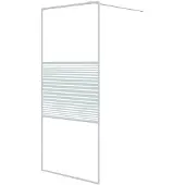 vidaXL Inloopdouchewand 90x195 cm transparant ESG-glas wit