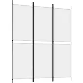 vidaXL Kamerscherm met 3 panelen 150x180 cm stof wit