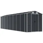 vidaXL Tuinschuur 191x725x198 cm gegalvaniseerd staal antracietkleurig