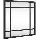 vidaXL Wandspiegel vierkant 30x30 cm ijzer zwart