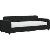 vidaXL Slaapbank met matras 80x200 cm fluweel zwart