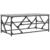 vidaXL Salontafel 100x50x40 cm bewerkt hout grijs sonoma eikenkleurig