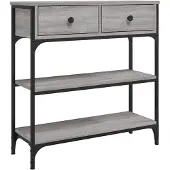 Super Merchant Wandtafel 72,5x25x75 cm bewerkt hout grijs sonoma eikenkleurig